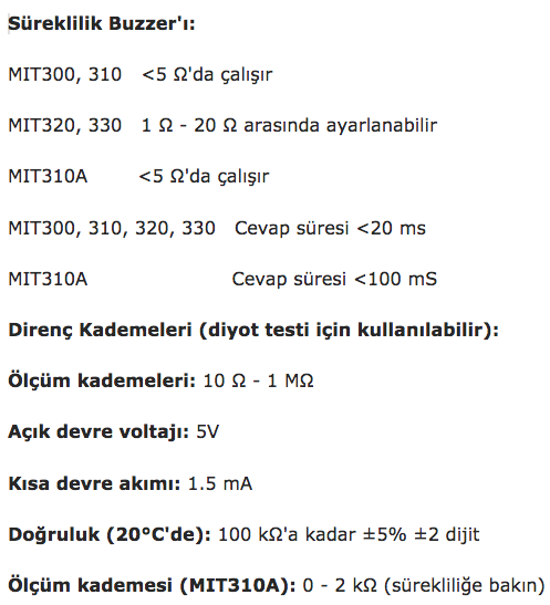 Megger MIT310A Analog İzolasyon Direnci Test Cihazı